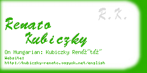 renato kubiczky business card
